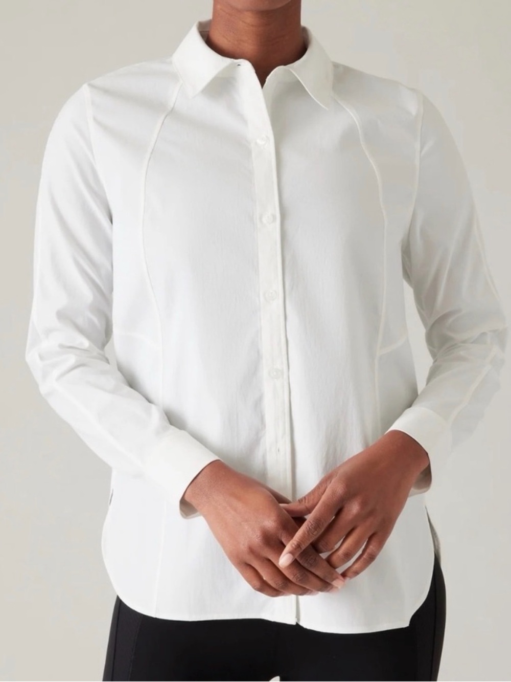 Athelta a frame poplin shirt sz S